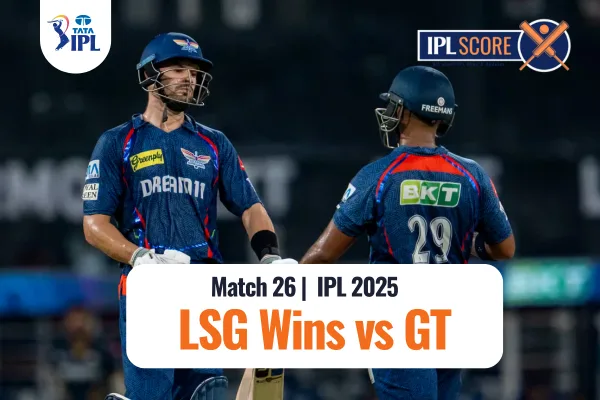 GT vs LSG IPL 2025 26 Match 12 April - LSG vs GT