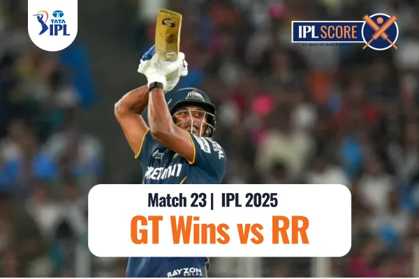 RR vs GT IPL 2025 match 23 9 April